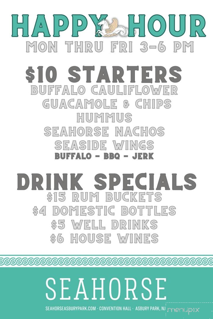 Seahorse - Asbury Park, NJ menu_pic