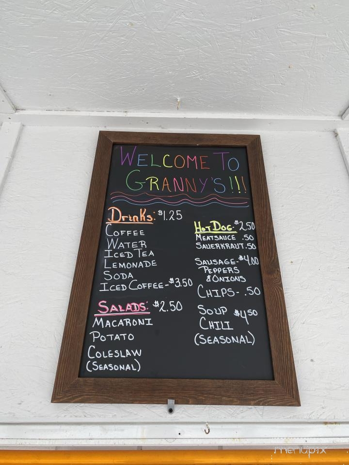 Granny's Ice Cream Shanty - Johnstown, NY menu_pic