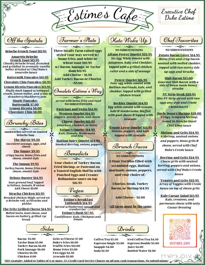 Estimes Cafe - Colonia, NJ menu_pic