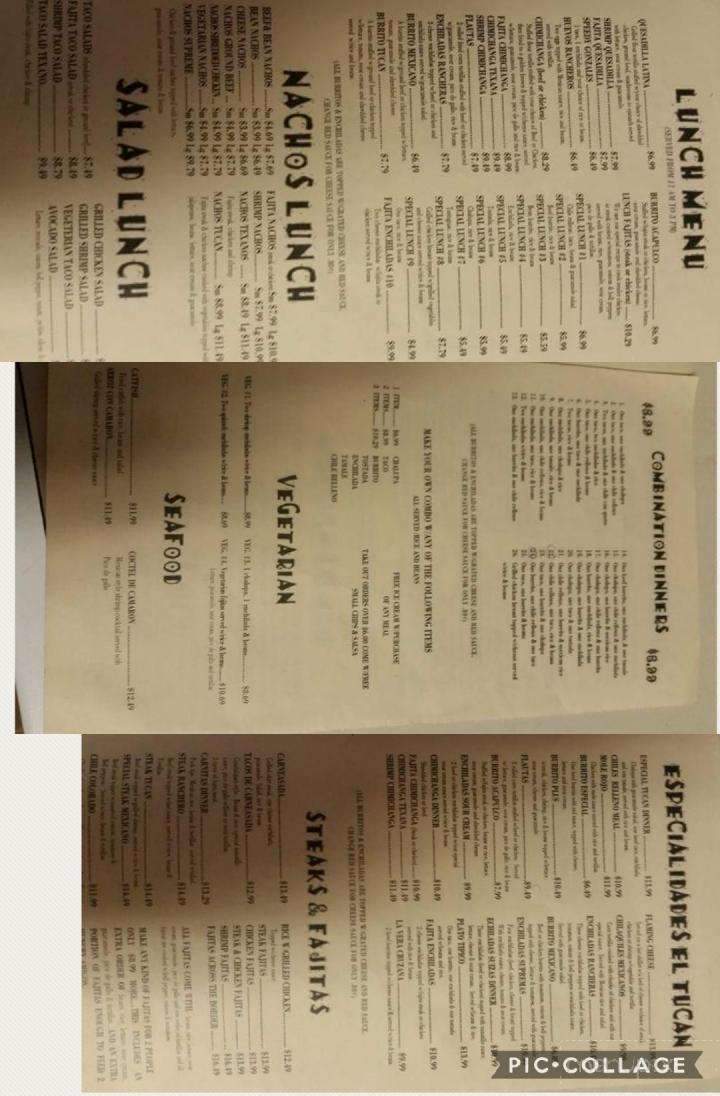 El Tucan - Dequincy, LA menu_pic
