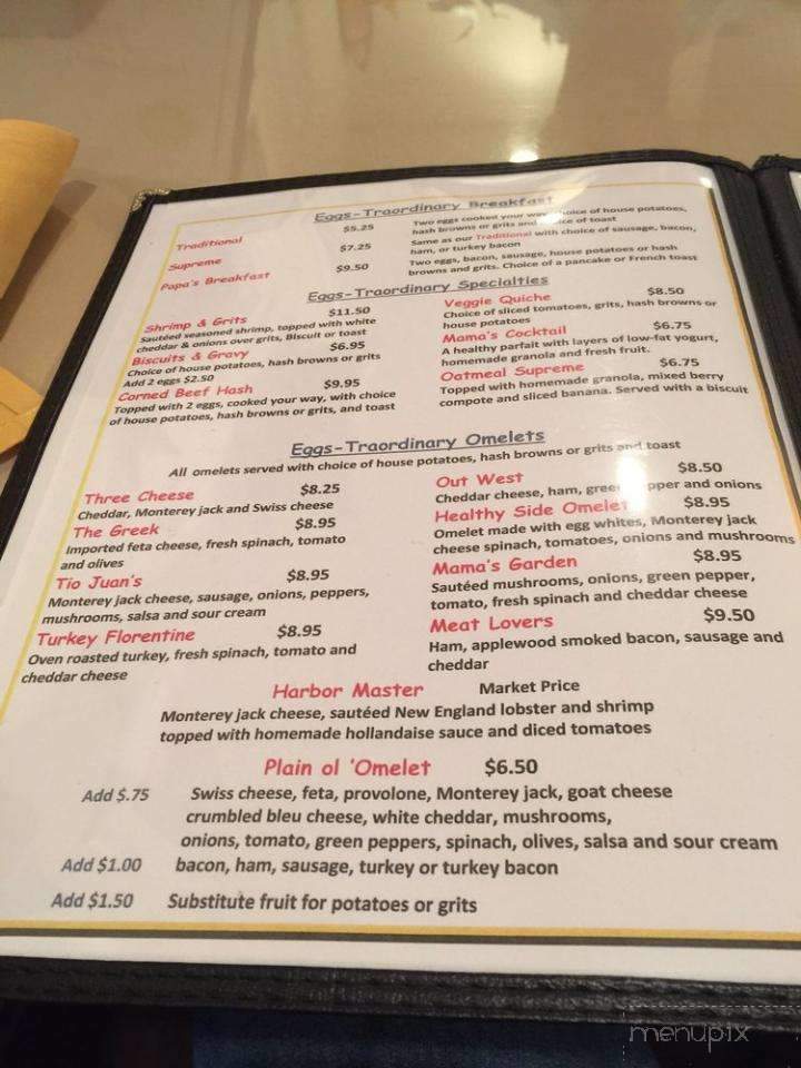 Eggstraordinary Cafe - Nokomis, FL menu_pic