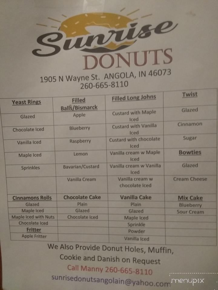 Sunrise Donuts - Angola, IN