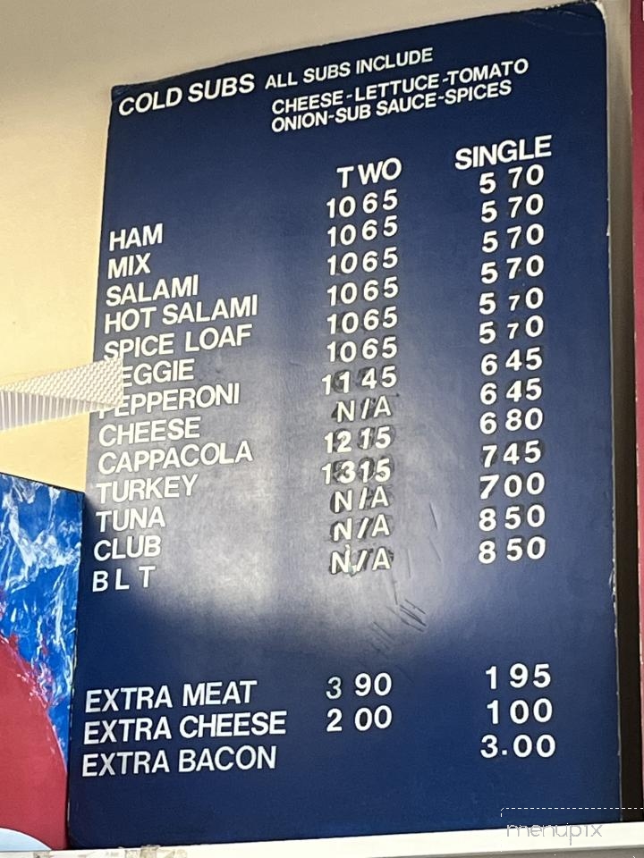 Andy's 2-4-1 Submarines - Hamilton, ON menu_pic
