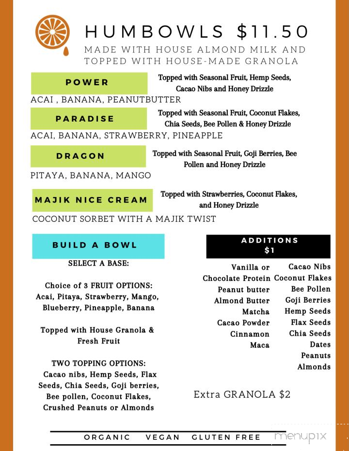 Sweet Greens Juice Bar - Eureka, CA menu_pic