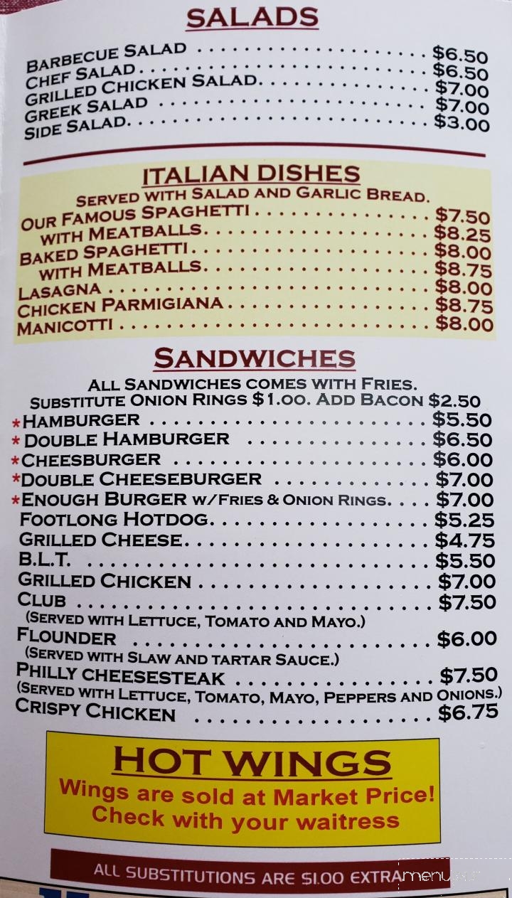 Greg's Famous BBQ #3 - Statesville, NC menu_pic