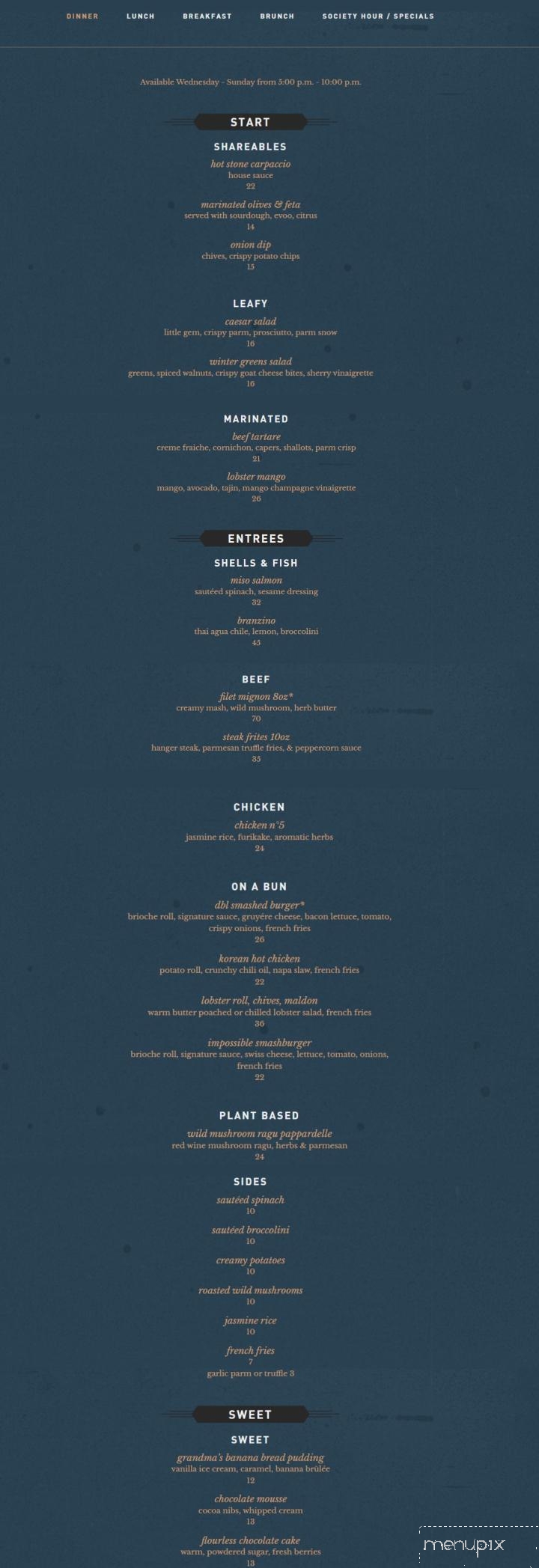 Urban Cove Society & Kitchen - New York, NY menu_pic