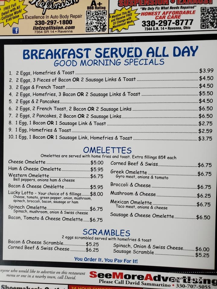 Megan's Family Restaurant - Ravenna, OH menu_pic