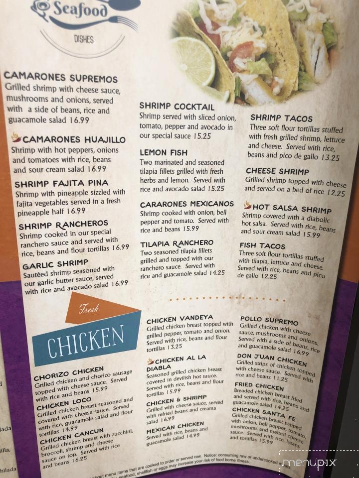 Cancun Mexican Restaurant & Cantina - Fenton, MI menu_pic