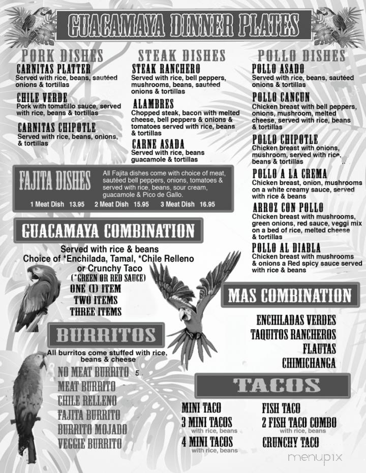 Taqueria La Guacamaya - Grants Pass, OR menu_pic
