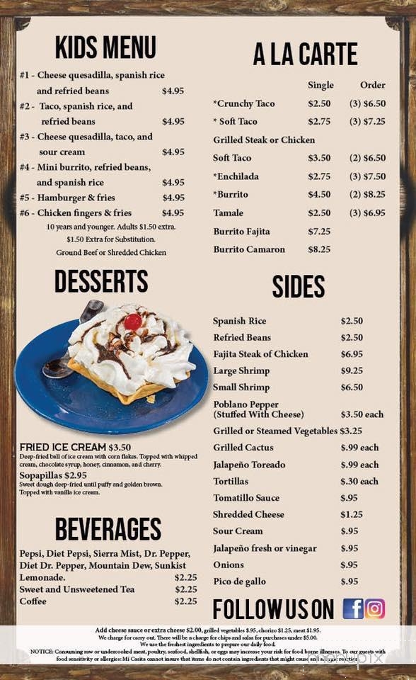 Mi Casita Mexican Restaurant - Glencoe, AL menu_pic