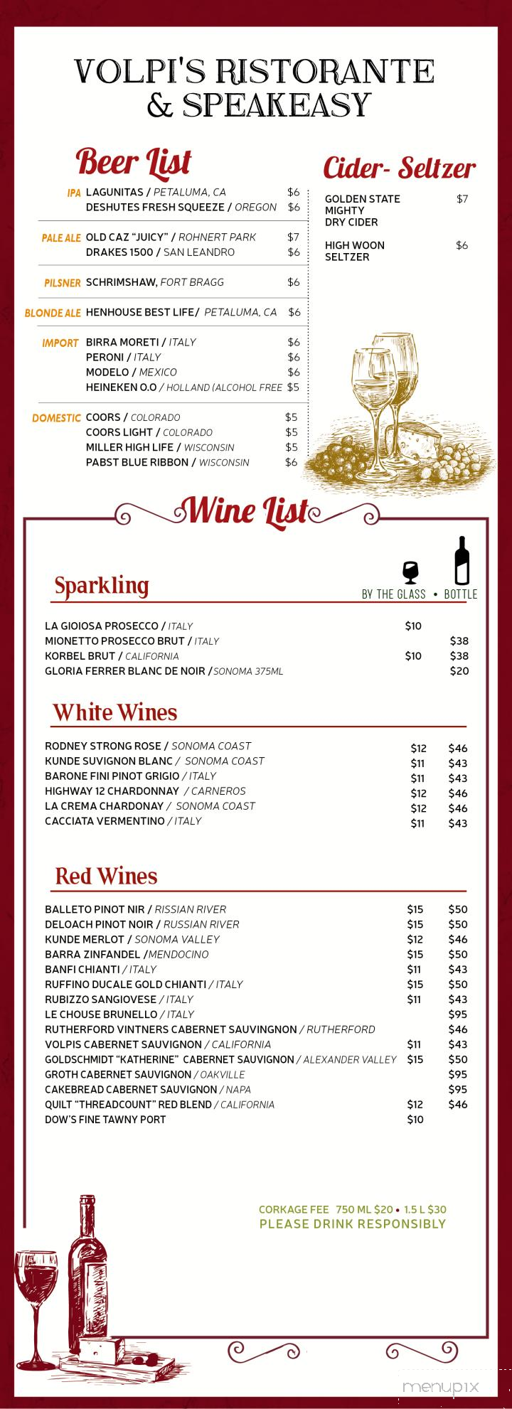 Volpi's Ristorante & Bar - Petaluma, CA menu_pic