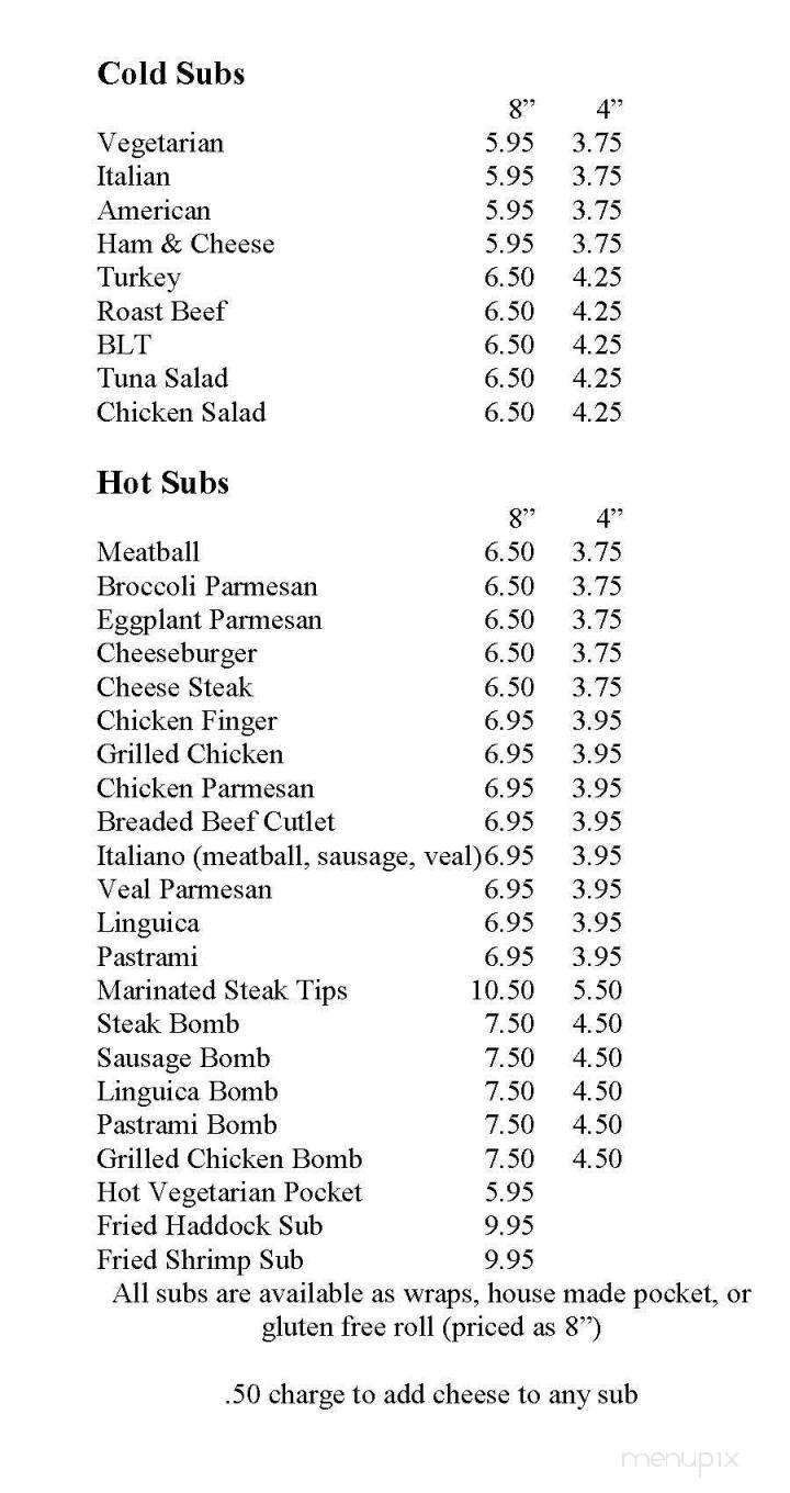 Captain Hooks - Gloucester, MA menu_pic