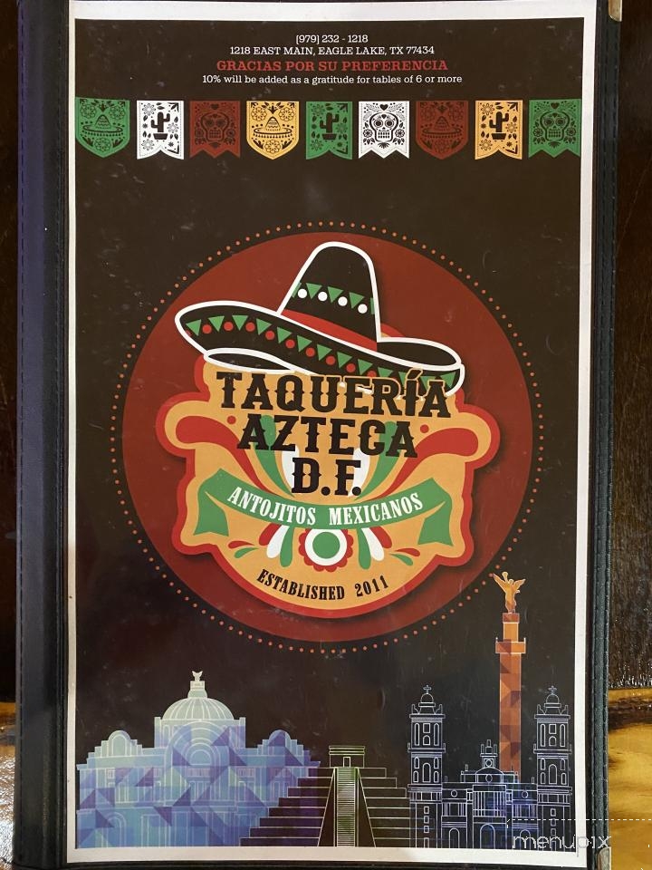 Taqueria Azteca - Eagle Lake, TX menu_pic