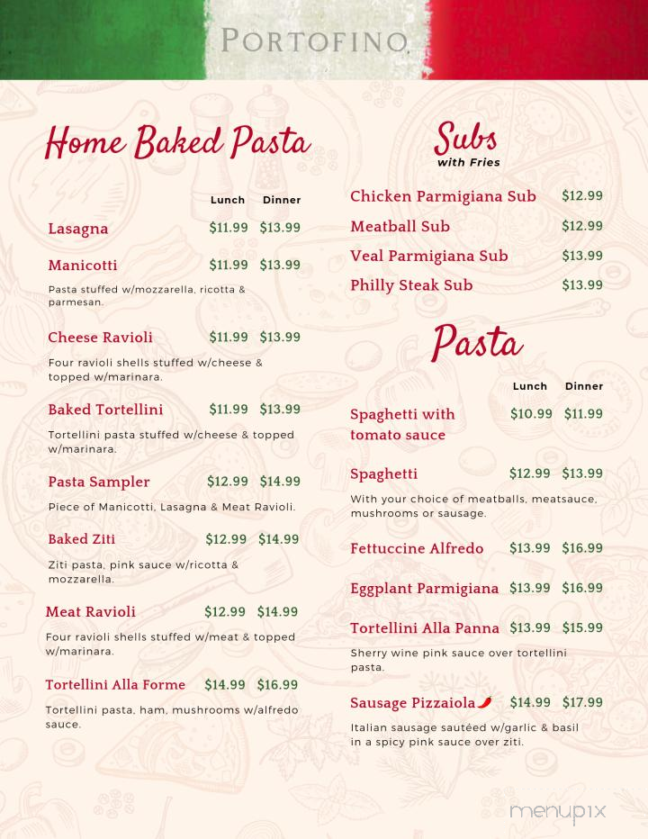 Portofino Italian Restaurant - Conway, AR menu_pic