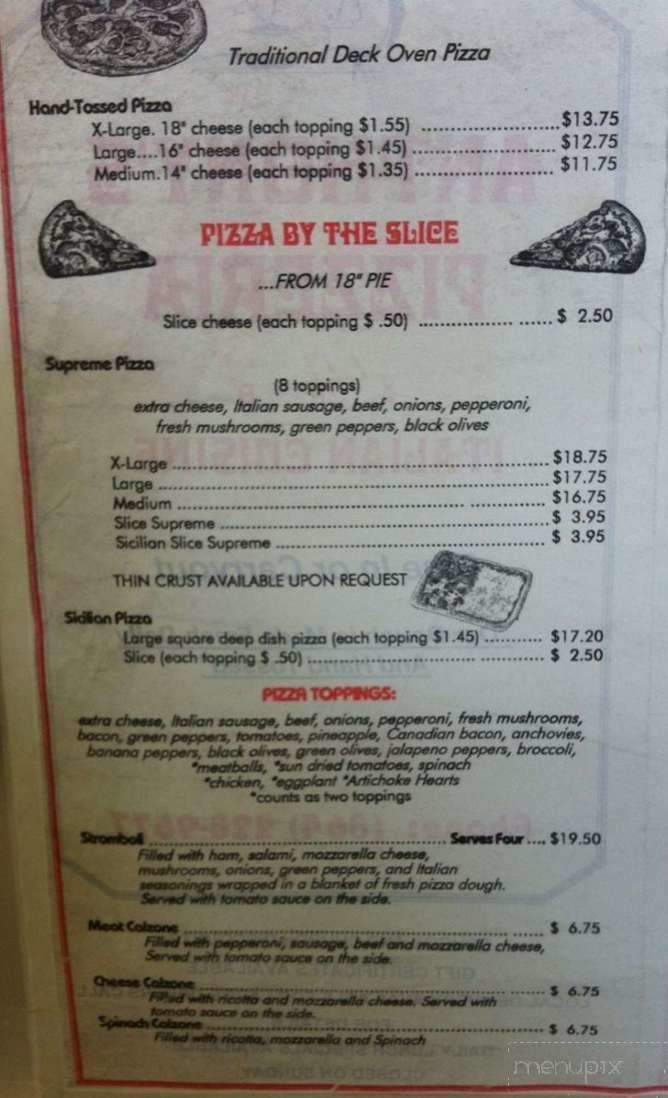 Anthony's Pizzeria - Simpsonville, SC menu_pic