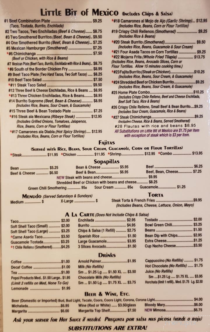 Home Plate - Fort Morgan, CO menu_pic