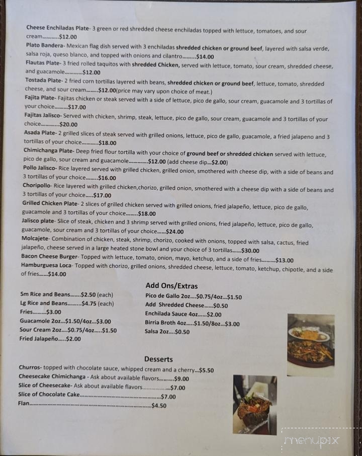 Casa Jalisco Mexican Restaurant - Minot, ND menu_pic