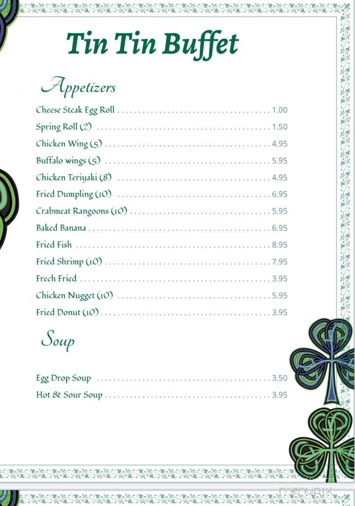 Tin Tin Buffet - Portland, OR menu_pic