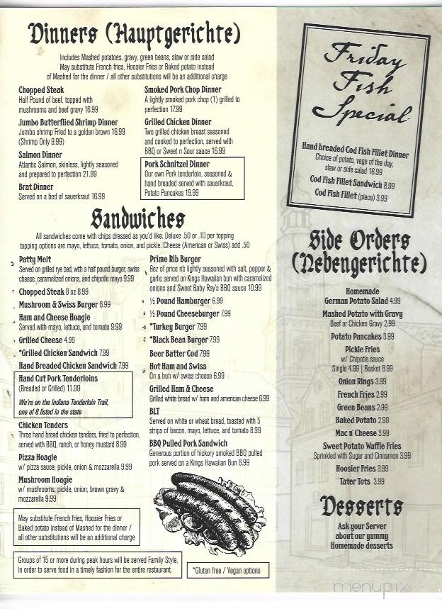 Brau Haus - Oldenburg, IN menu_pic