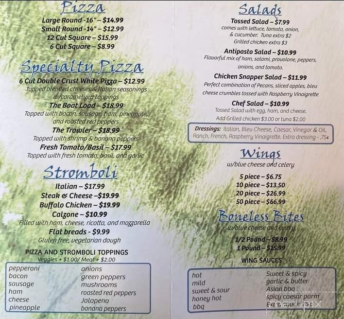 Snapper's Bar and Grill - Factoryville, PA menu_pic