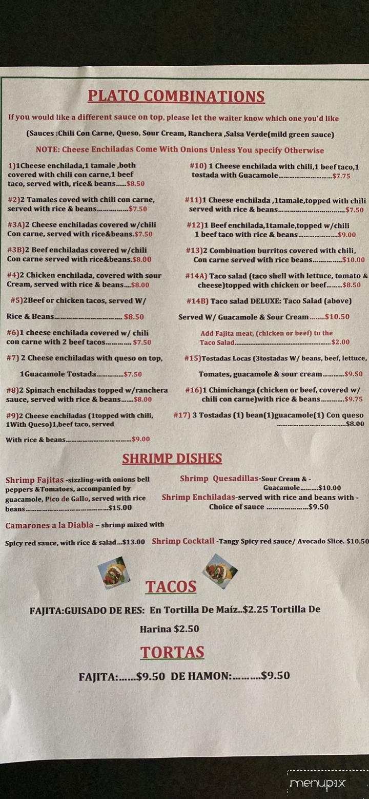 Plato Loco Restaurant - Red Oak, TX menu_pic