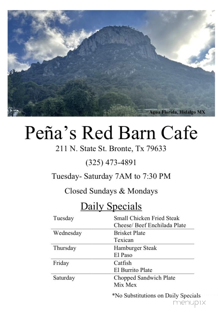 Pena Red Barn Cafe - Bronte, TX