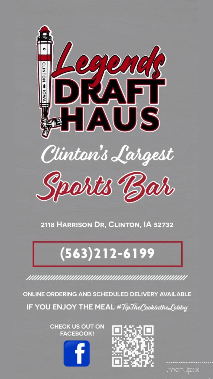 Legends Sports Bar - Clinton, IA menu_pic