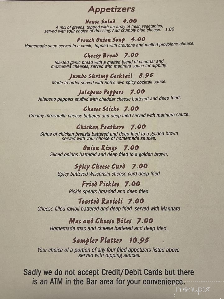 Hotel Moore - Barneveld, NY menu_pic