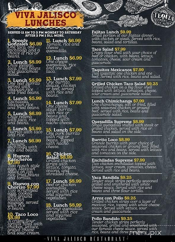 Viva Jalisco - Wellston, OH menu_pic