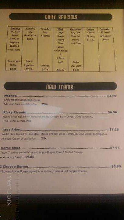 Jimmy's Pizza Lounge - Wataga, IL menu_pic