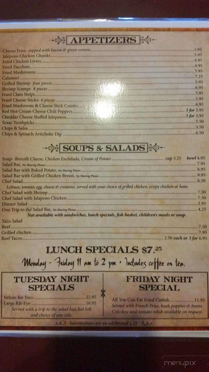 Oaks Steakhouse & Gifts - Broken Bow, OK menu_pic