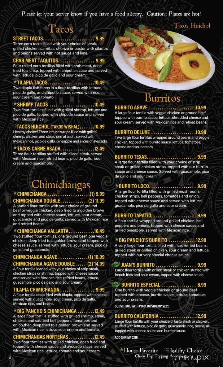 Agaves Mexican Grill - Henderson, KY menu_pic
