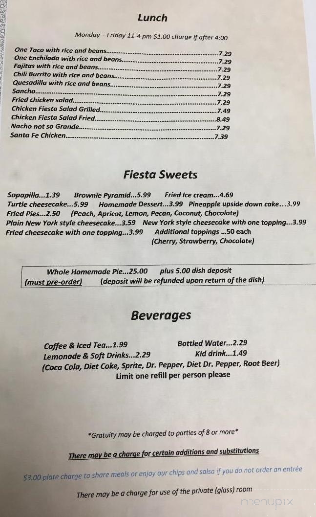 Taco Bob's Fiesta Grill - McAlester, OK menu_pic