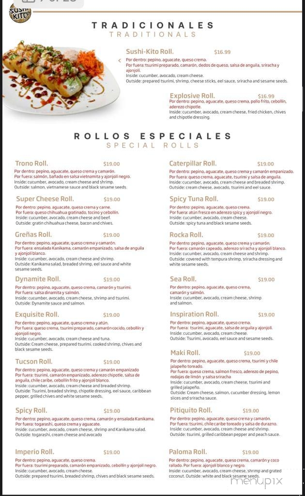 Sushi-Kito - Tucson, AZ menu_pic