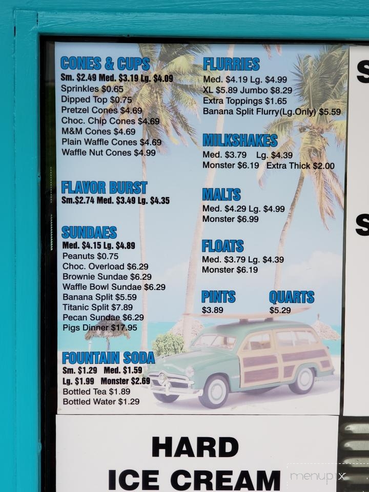 Big Dippers Ice Cream - Hanover, PA menu_pic