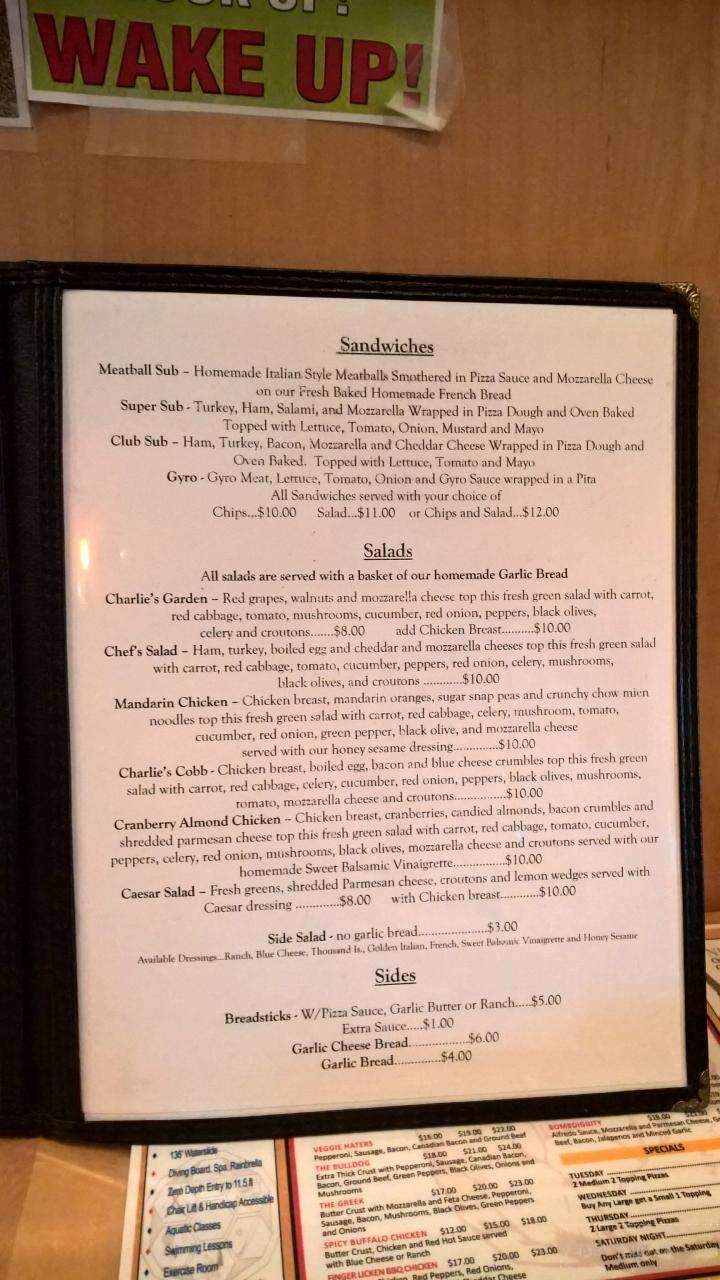 Charlie's Pizza - Kenai, AK menu_pic