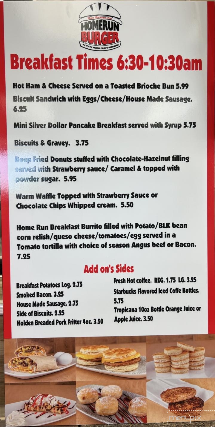 Home Run Burgers & Fries - Louisville, KY menu_pic