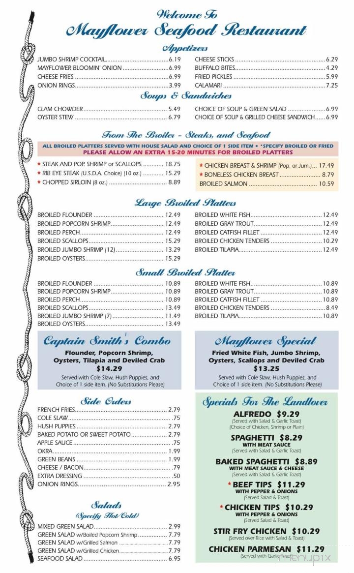 Mayflower Seafood Restaurant - Danville, VA menu_pic