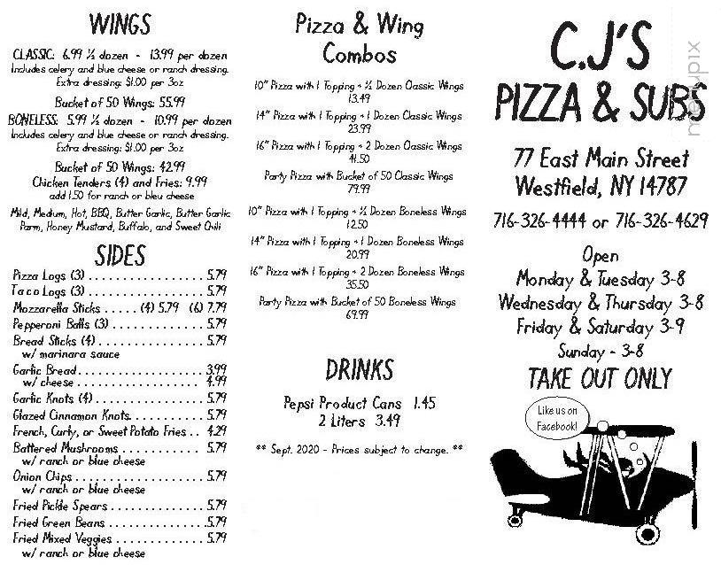 C J's Pizza & Subs - Westfield, NY