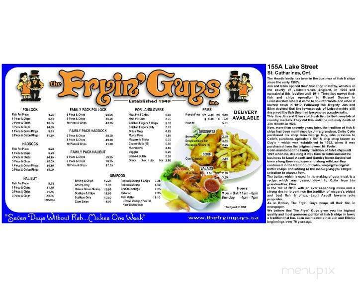 Fryin' Guys - Saint Catharines, ON menu_pic