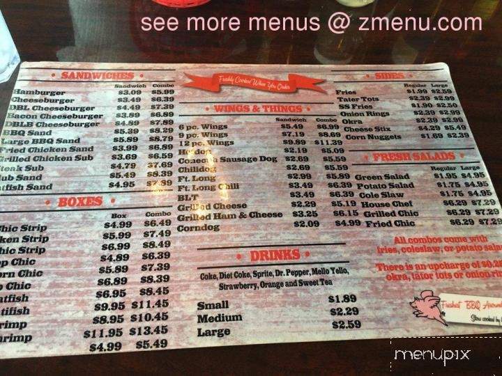 Larry's Drive In - Camden, AL menu_pic