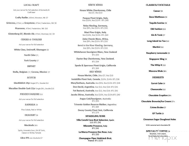 Wolastoq Wharf - Fredericton, NB menu_pic