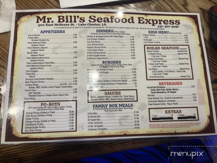 Mr Bill's Seafood Express - Lake Charles, LA
