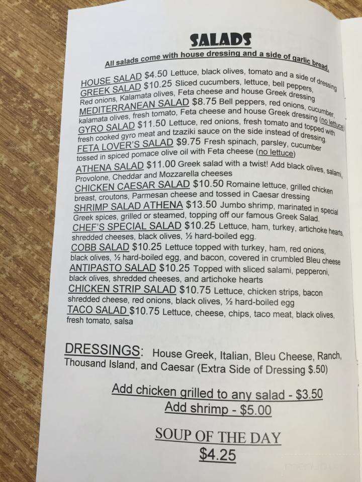 Pizza Athena - Palmer, AK menu_pic
