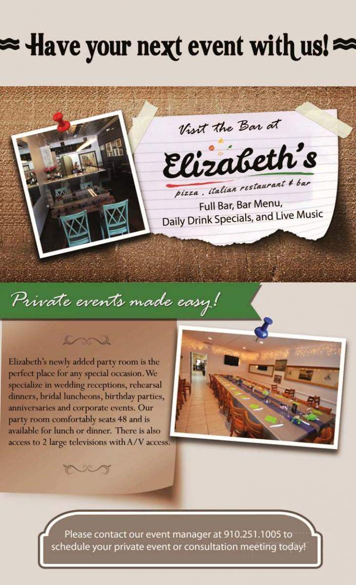 Elizabeth's Pizza - Wilmington, NC menu_pic