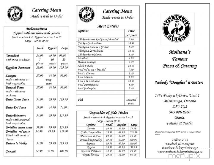 Molisana Bakery - Mississauga, ON menu_pic