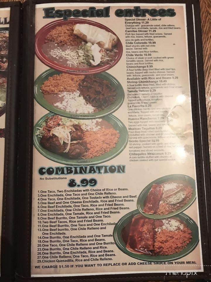 El Camino Real - Clinton, MO menu_pic