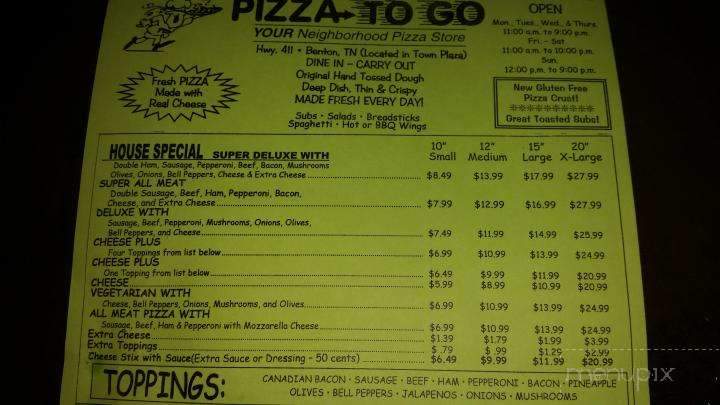 Pizza To Go - Benton, TN