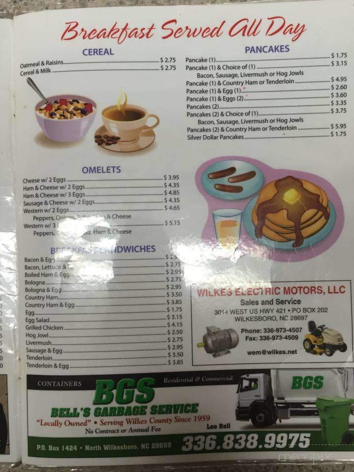 Harold's Restaurant - Wilkesboro, NC menu_pic