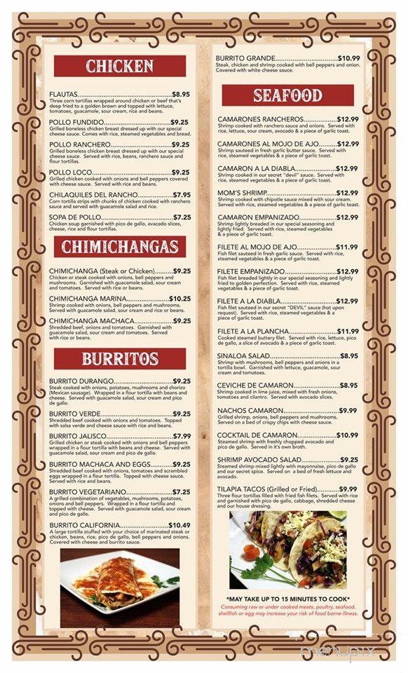 La Piramide - Warrior, AL menu_pic